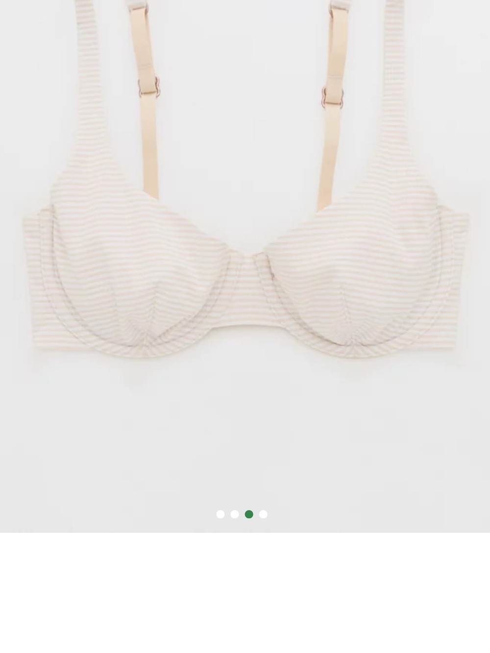 Striped Beige Underwire Bra - Women Intimates